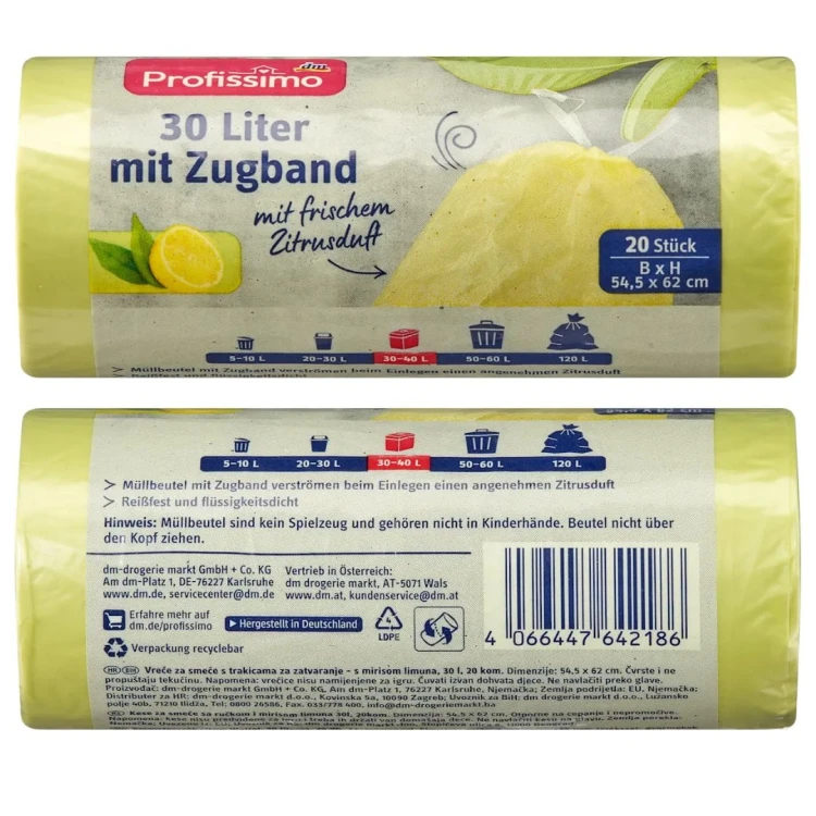 Profissimo Zapachowe Worki Na Śmieci Odpady Z Taśmą Do Wiązania 30L/20szt