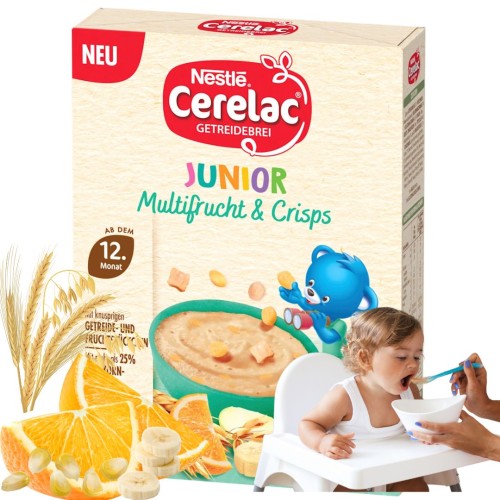 Nestle Cerelac Junior Kaszka Płatki Z Owocami Chrupkami Bez Mleka Musli 12+