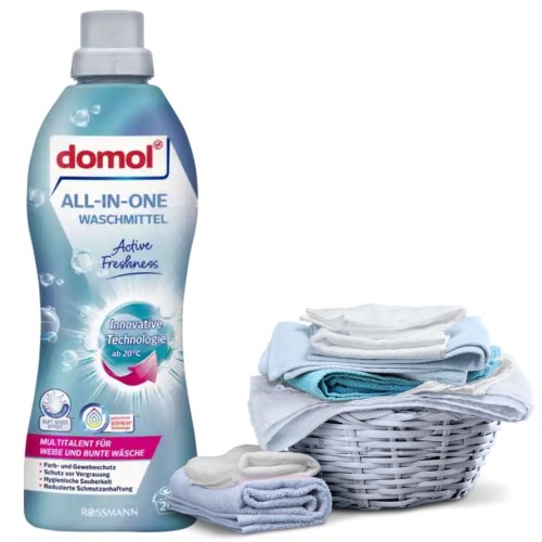 Domol All In One Active Freshness Uniwersalny Płyn Do Prania Biel I Kolor