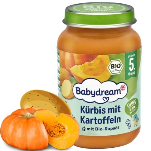 Babydream Bio Delikatna Dynia Z Ziemniakami 5M 190g Obiadek Dla Niemowląt
