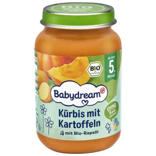 Babydream Bio Delikatna Dynia Z Ziemniakami 5M 190g Obiadek Dla Niemowląt