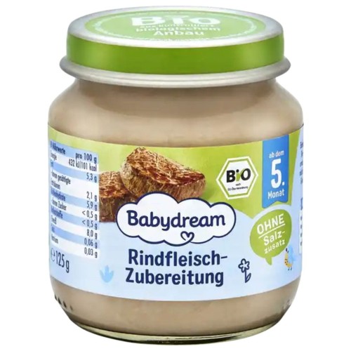 Babydream Bio Delikatna Wołowina 5m 125g Omega 3 Obiadek Dla Niemowląt