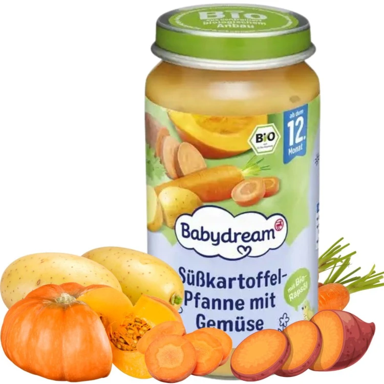 Babydream Bio Garnek Warzywny Z Dynią I Bataty 12m Ekologiczny Obiadek