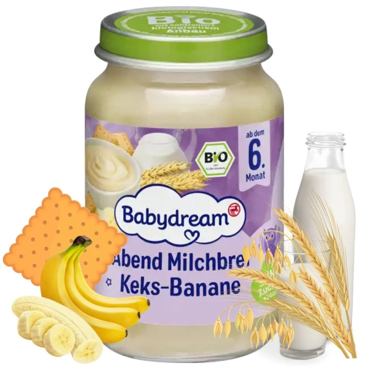 Babydream Bio Kolacja Kaszka Manna Zbożowa Z Keksami I Bananami 6m