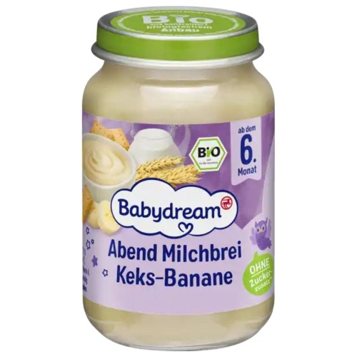 Babydream Bio Kolacja Kaszka Manna Zbożowa Z Keksami I Bananami 6m