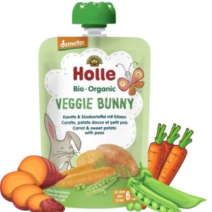 Holle Bio Veggie Bunny Marchew Bataty Groszek 6m Saszetka Królik