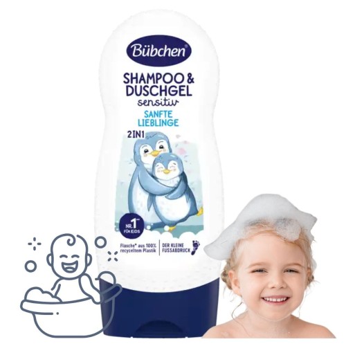 Bubchen Kids Sensitive Szampon Do Włosów I Żel Do Kąpieli 2w1 230ml