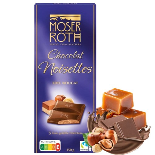 Moser Roth Chocolat Noisettes Czekolada Edel Nougat Z Kremem Orzechowym 150g