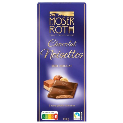 Moser Roth Chocolat Noisettes Czekolada Edel Nougat Z Kremem Orzechowym 150g