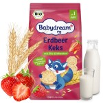 Babydream Bio Keksy Ciasteczka Zwierzęta Z Truskawkami 125g