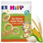 Hipp Bio Chrupki Krążki Orkiszowo Owsiane Z Ryżem I Kukurydzą 8m Zebra
