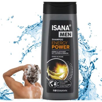 Isana Men Energy Power Szampon Do Włosów Dla Mężczyzn Z Kofeina I Keratyną