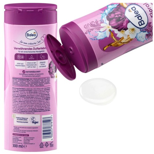 Balea Floral Elegance Żel Pod Prysznic Perfumowany Kwiatowy Zapach 300 ml