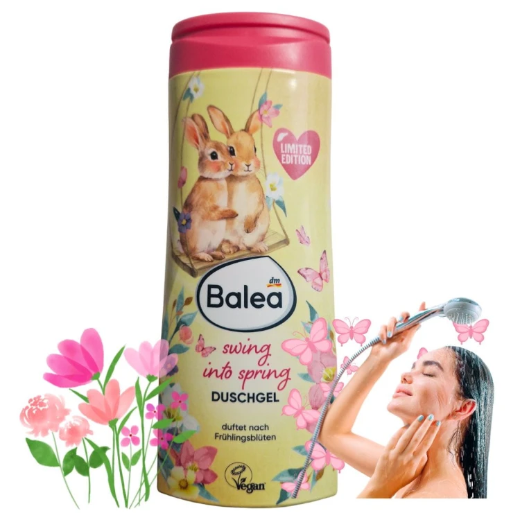 Balea Swing Into Spring Kwiatowy Żel Pod Prysznic Wiosenny Wielkanoc Zając