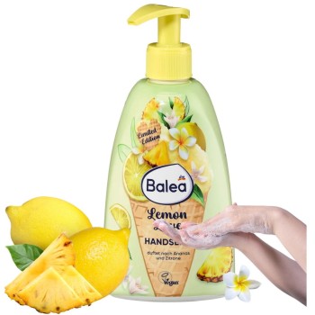 Balea Lemon Lover Mydło W Płynie Z Pompką Letni Ananas Cytryna 500ml