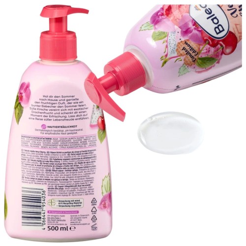 Balea Verry Cherry Mydło W Płynie Z Pompką Letnia Wiśnia I Pitaja 500ml