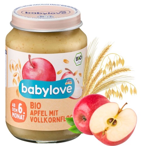 Babylove Bio Mus Owocowy Deserek Jabłko Z Płatkami Zbożowymi 6m 190g