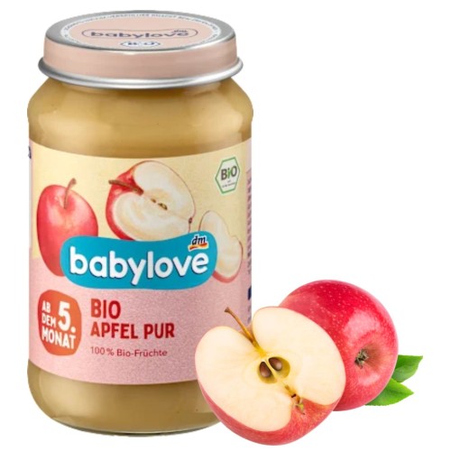 Babylove Bio Deser Owocowy Mus Jabłkowy 5m 190g Jabłuszko Jabłko