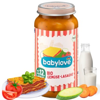 Babylove Bio Pożywna Warzywna Lasagne Bez Mięsa Pożywny Obiadek Po 12m 250g