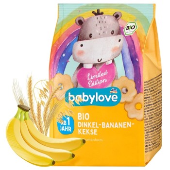 Babylove Bio Keksy Kwiatuszki Orkiszowe Ciasteczka Bananowe Bez Cukru125g