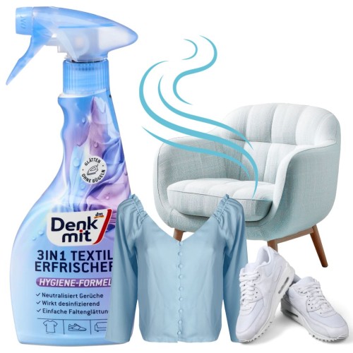 Denkmit Odświeżacz Do Tkanin Neutralizator Zapachów Efekt Żelazka Spray 500ml