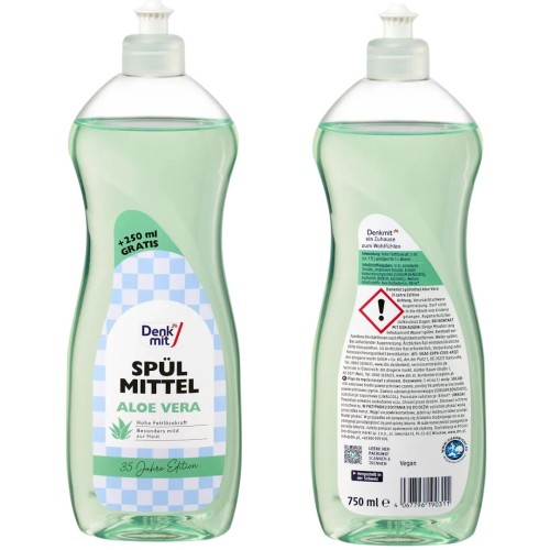 Denkmit Płyn Do Mycia Naczyń Na Tłuszcz Aloe Vera 750ml Na Tłuszcz