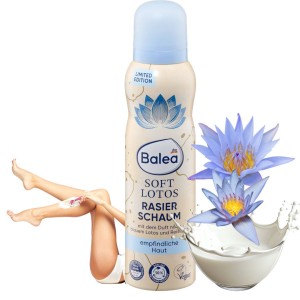 Balea Soft Lotos Pianka Do Golenia Depilacji Kwiat Lotosu Mleczko Ryżowe