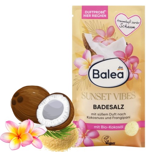 Balea Sunset Vibes Relaksująca Sól Do Kąpieli Do Wanny Olejek Kokosowy