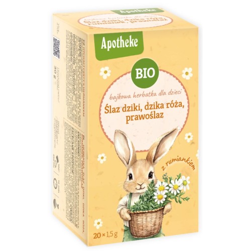 Apotheke Bio Herbatka Bajkowa Dla Dzieci Na Przeziębienia Ślaz Dzika Róża