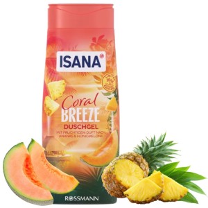 Isana Coral Breeze Kremowy Żel Pod Prysznic Do Mycia Ananas Melon Miodowy