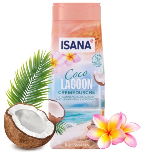 Isana Coco Lagoon Kremowy Żel Pod Prysznic Do Mycia Kokos Frangipani 300 ml