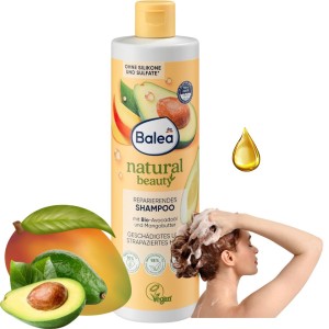 Balea Natural Beauty Szampon Z Olejkiem Awokado I Masło Z Mango 400ml