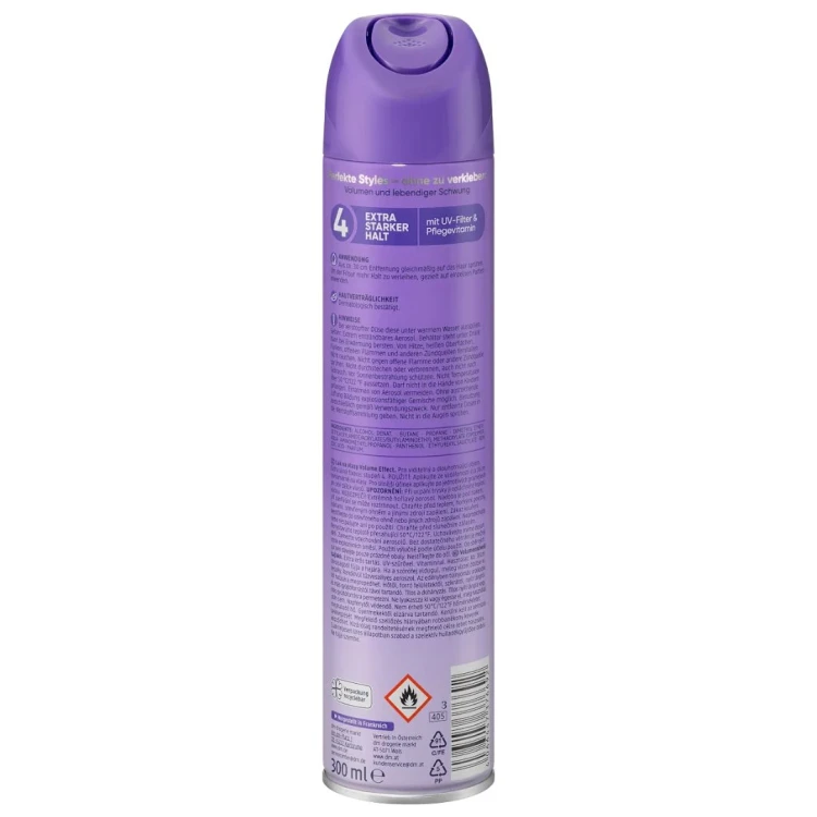 Balea Volume Effect Lakier Do Włosów Gęstość Objętość Nr 4 Bez Sklejania UV