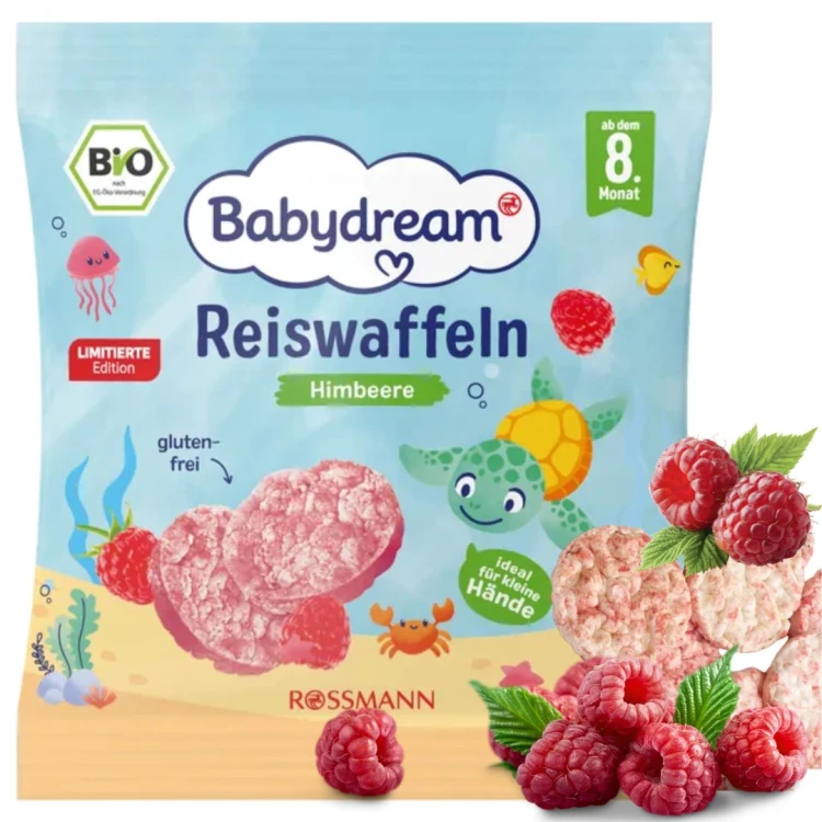 Babydream Bio Wafelki Ryżowe Dla Dzieci O Smaku Malinowym Przekąska Od 8m