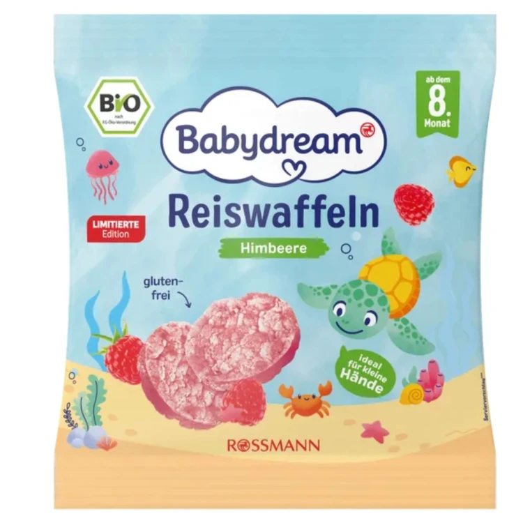 Babydream Bio Wafelki Ryżowe Dla Dzieci O Smaku Malinowym Przekąska Od 8m