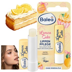 Balea Lemon Cake Balsam W Sztyfcie Nawilżający Ochronny Do Ust Szminka