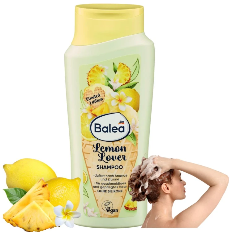 Balea Lemon Lover Letni Szampon Do Włosów Ananas Z Cytryną 300ml