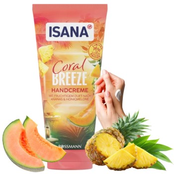 Isana Coral Breeze Krem Do Rąk Dłoni Ananas I Melon Miodowy 100ml