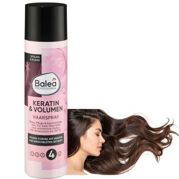 Balea Keratin Volumen Mocny Lakier Do Włosów Z Uv Keratyna Wygładzanie Nr 4