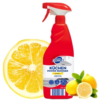 Power Force Zitrone Spray Do Czyszczenia Kuchni Tłuszcz Brud Zapach Cytryna 750ml