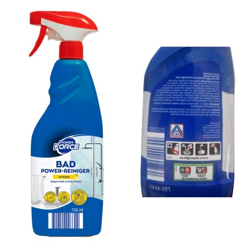 Power Force Środek Do Czyszczenia Spray Płyn Kamień Brud Kuchnia Łazienka 750ml