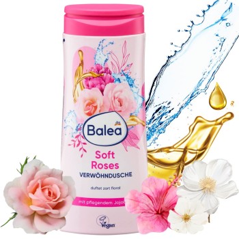Balea Soft Roses Żel Do Mycia Pod Prysznic Delikatny Różany Zapach 300ml