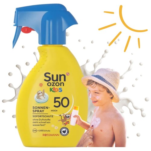 Sun Ozon Kids Spray Ochronny Na Słońce Mleczko Przeciwsłoneczne Filtr 50