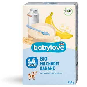 Babylove Bio Kaszka Zbożowa Na Mleku Bananowa Dla Niemowląt Po 6 Miesiącu