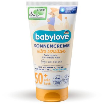 Babylove Krem Ochronny Na Słonce Z Filtrem LSF 50+ Vit E Dla Niemowląt
