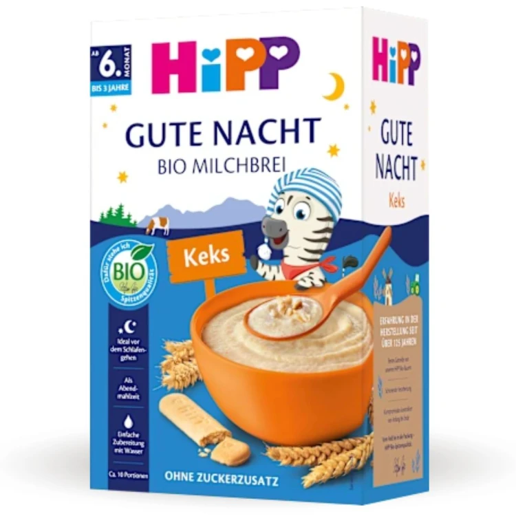 Hipp Bio Kaszka Na Noc Maślany Biszkopt 450g Keksowa Na Spokojny Sen Po 6m