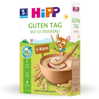 Hipp Bio Kaszka 5 Ziaren Zbóż 200g 6m Bez Mleka