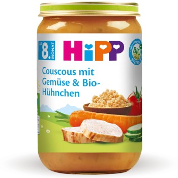 Hipp Bio Kaszka Couscous I Warzywa Z Kurczakiem 220g 8m Obiadek Dla Dzieci
