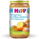 Hipp Bio Maślane Warzywa Z Batatami I Kurczakiem 12m Mięsny Obiadek