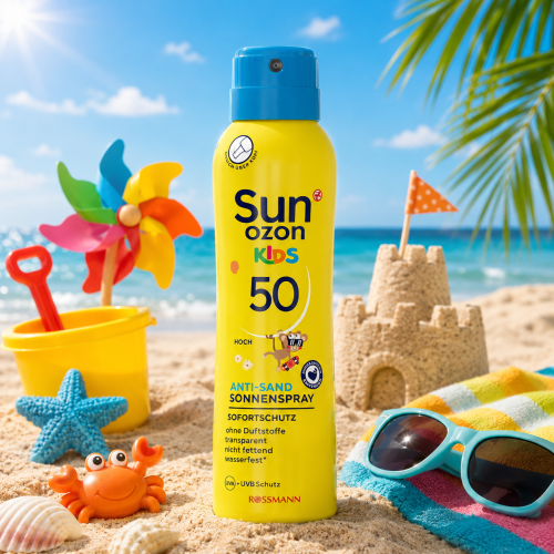 Sun Ozon Kids Mleczko W Sprayu Ochronne Na Słońce Dla Dzieci SPF 50+ 200Ml